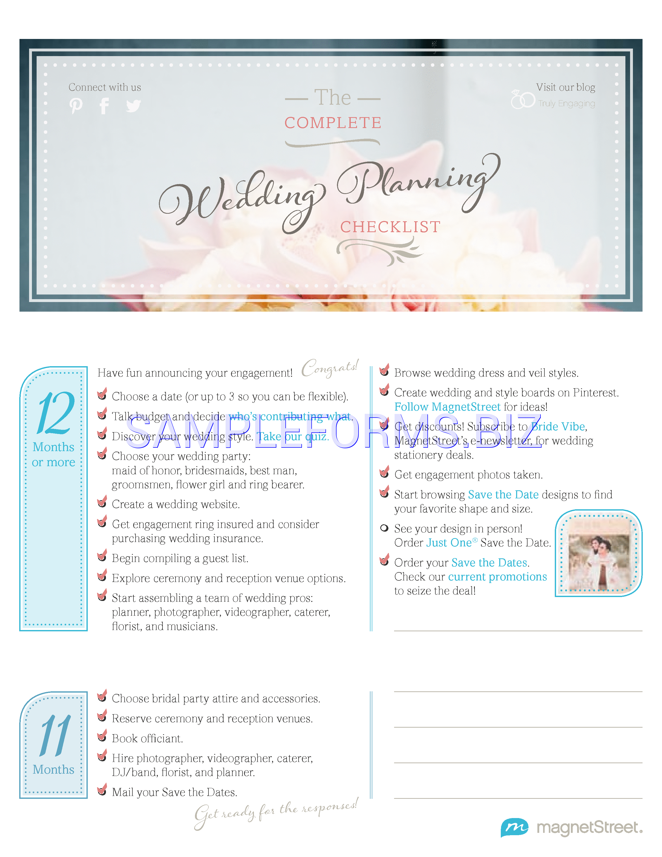 Preview free downloadable Wedding to do List 1 in PDF (page 1)